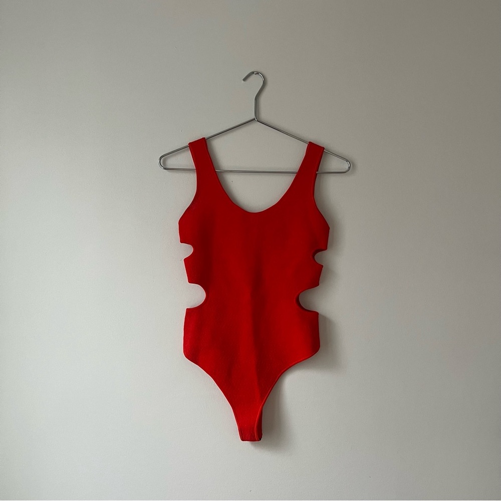 Orange bodysuit